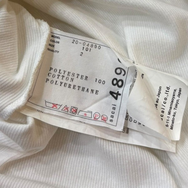 sacai Chiffon x Cotton Jersey T20-04890 古着・中古-6枚目のアイテム画像