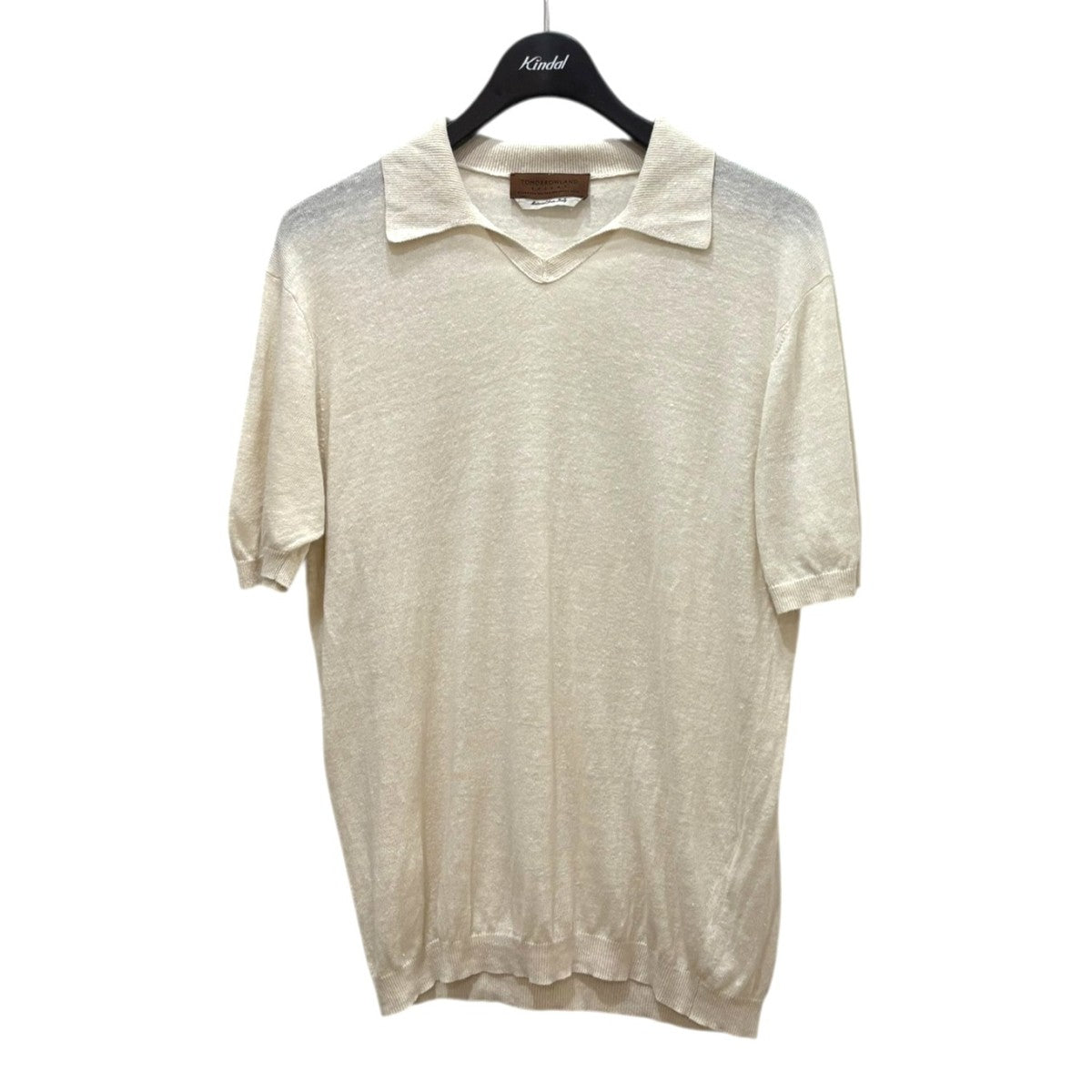 TOMORROW LAND tricot リネンコットン スキッパーニットポロシャツ SESIA 古着・中古-1枚目のアイテム画像