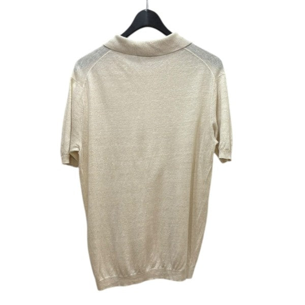 TOMORROW LAND tricot リネンコットン スキッパーニットポロシャツ SESIA 古着・中古-2枚目のアイテム画像