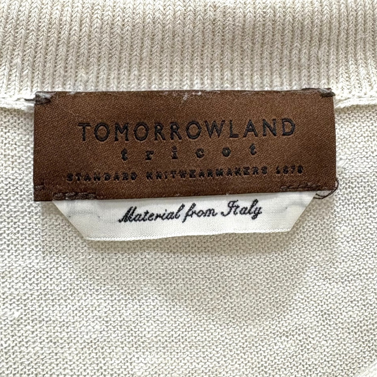 TOMORROW LAND tricot リネンコットン スキッパーニットポロシャツ SESIA 古着・中古-5枚目のアイテム画像
