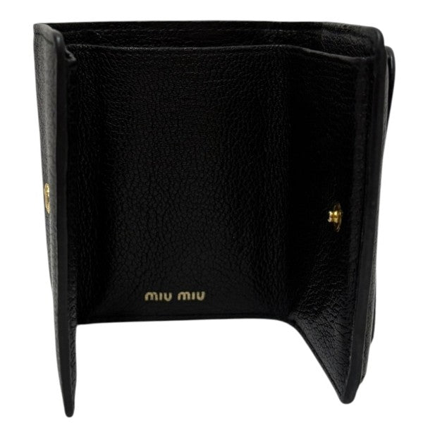 miumiu三つ折財布 未使用品 MIU MIU(ミュウミュウ) コンパクトウォレット 3つ折り財布