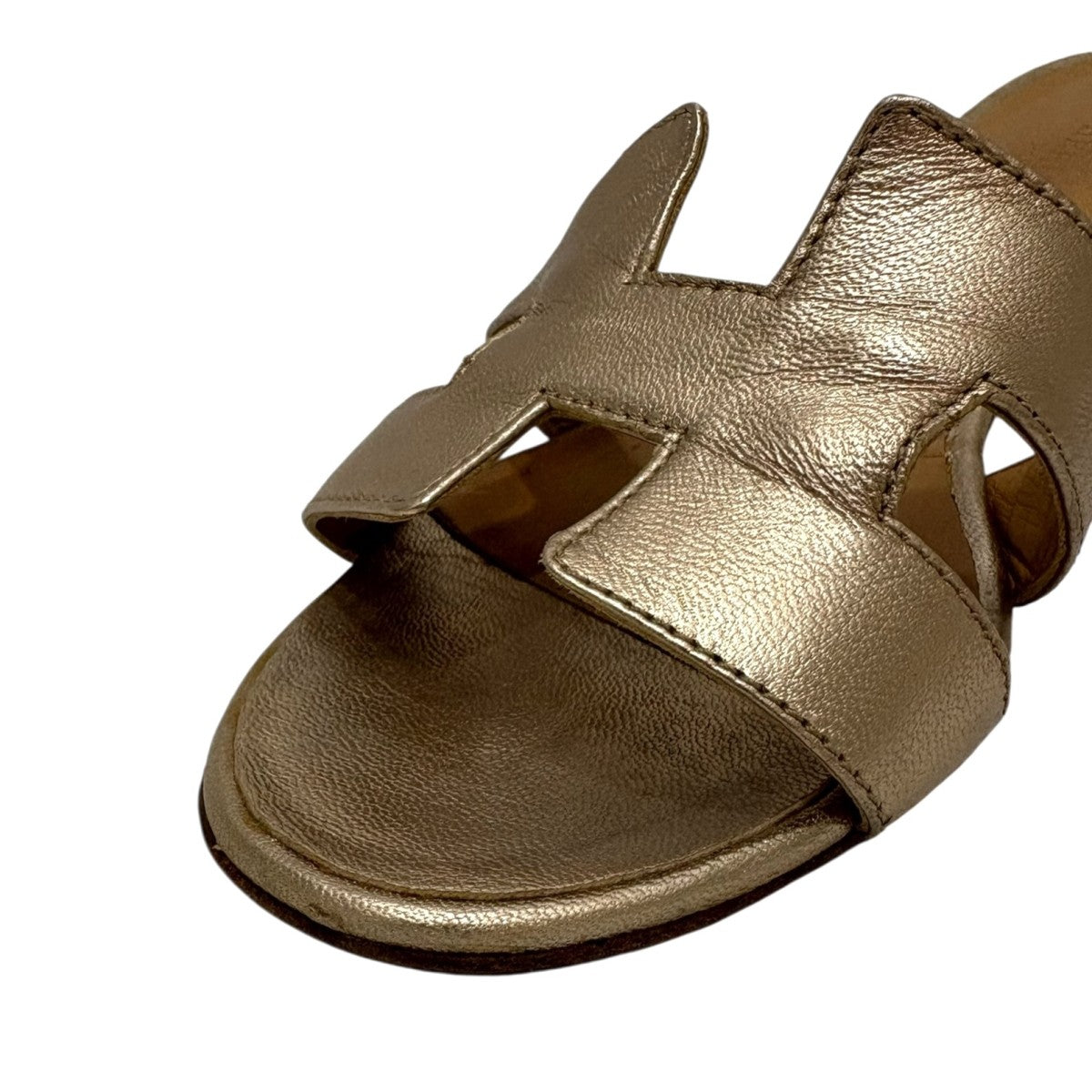 HERMESエルメス オアジス　ゴールド　36 HERMESオアジスゴールド36 HERMÈS サンダル 36½ ブラウン 36.5