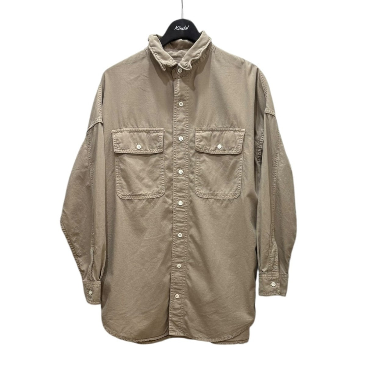 美品 27,500円 レミレリーフ Chambray シャツ ベージュ フリー REMI RELIEF×L'Appartement 別注 Chambray シャツ ベージュ