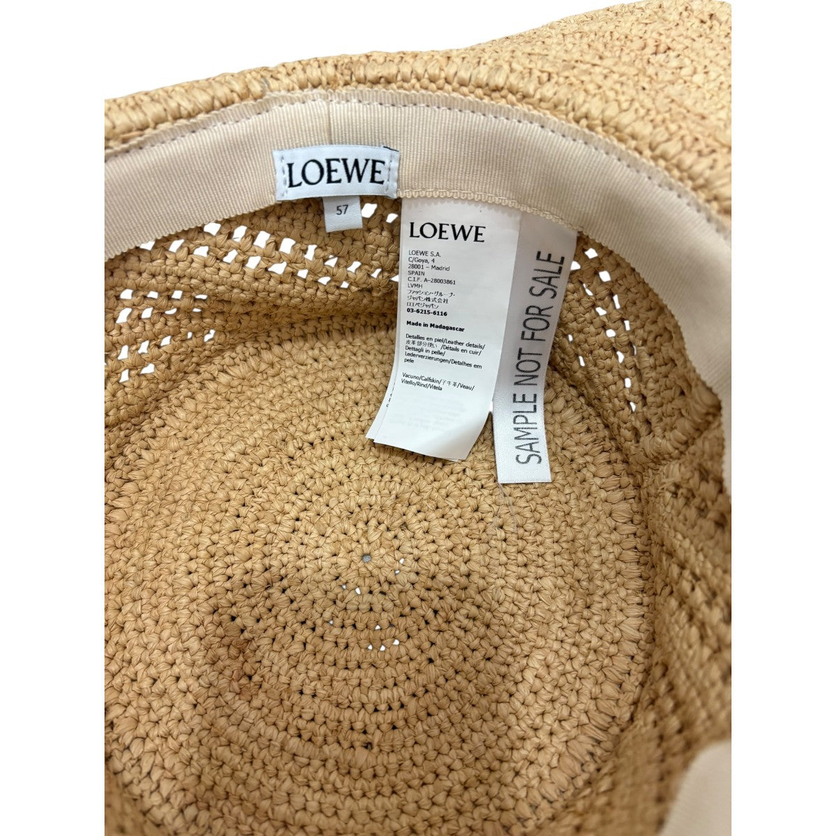 ラフィアロゴパッチフィッシャーマンハットハットK820HF1X65