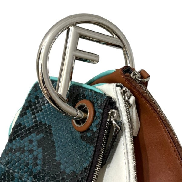 FENDI トリプレット クラッチ ハンドバッグ FENDI(フェンディ) トリプレットクラッチ 8BS001 グリーンx