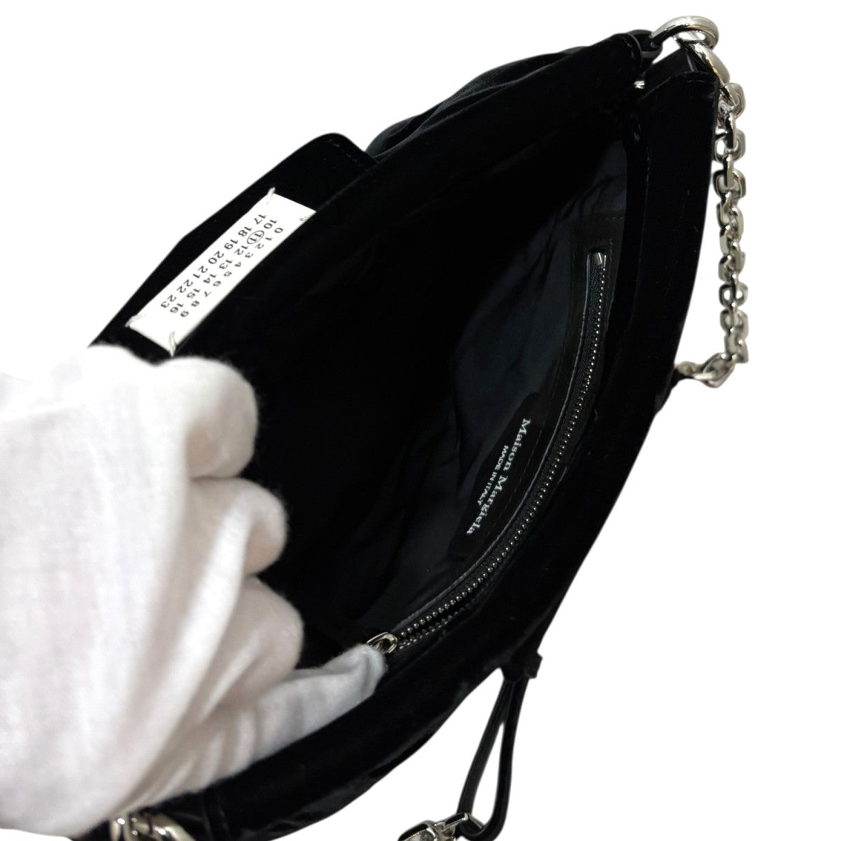 メゾンマルジェラ バッグ グラムスラム SB1WG0049 ブラック 黒 ベロア メゾンマルジェラ バッグ グラムスラム SB1WG0049 ブラック 黒 ベロア