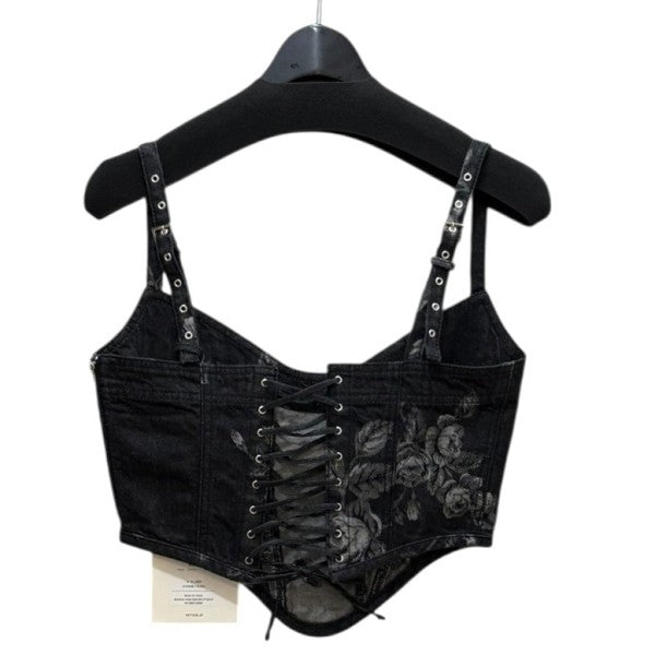 FETICO×STUDIOUS 別注ROSE DENIM BUSTIER デニムビスチェ FTC252-0120 古着・中古-2枚目のアイテム画像