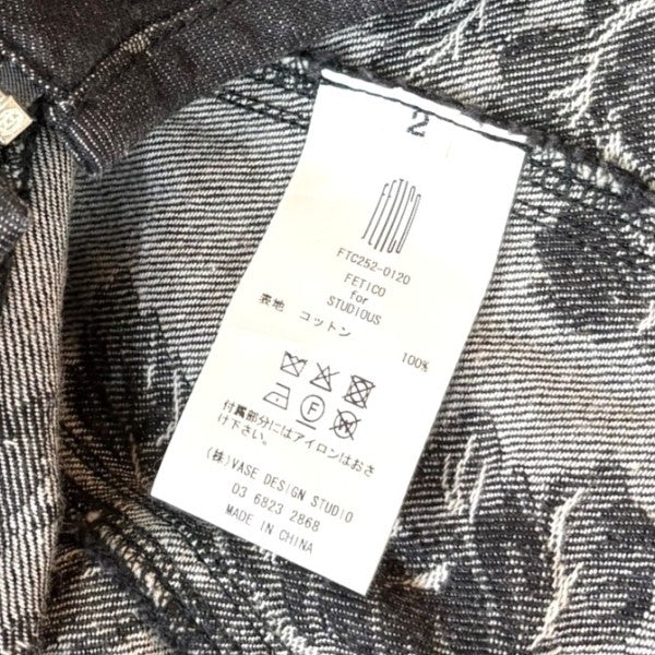 FETICO×STUDIOUS 別注ROSE DENIM BUSTIER デニムビスチェ FTC252-0120 古着・中古-6枚目のアイテム画像