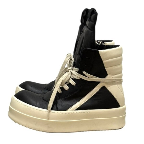 Rick Owens Mega Bumper ラモーンズ スニーカー Rick Owens Mega Bumper Leather Sneakers Black Milk メンズ