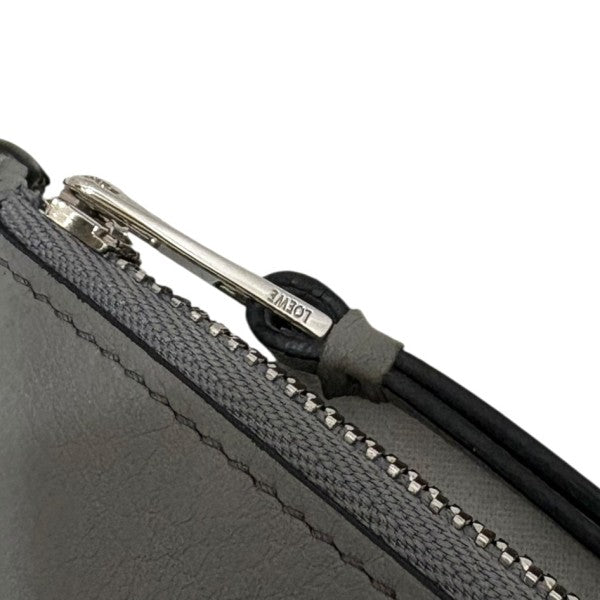 美品　LOEWE アナグラム パズル　ロング　コインケース a638 LOEWE(ロエベ) パズル ロング コインカードホルダー グレー