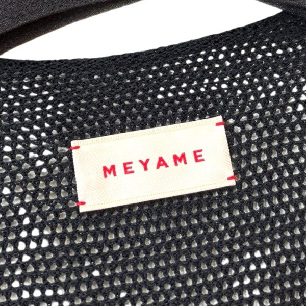 MEYAME(メヤメ) LONG SLIT HALF KNITMEY-2103 MEY-2103 ブラック