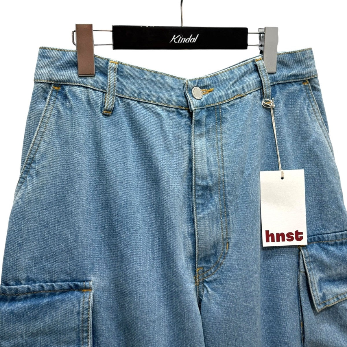 hnst denim cargo pants デニムカーゴパンツ ST042／R004／L001 古着・中古-3枚目のアイテム画像