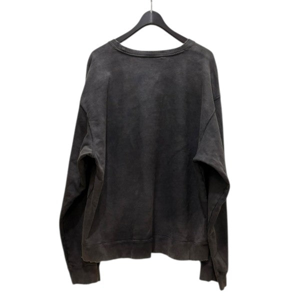 ANCELLM(アンセルム) EMBROIDERY UNEVEN OVER SWEAT SHIRT グレー