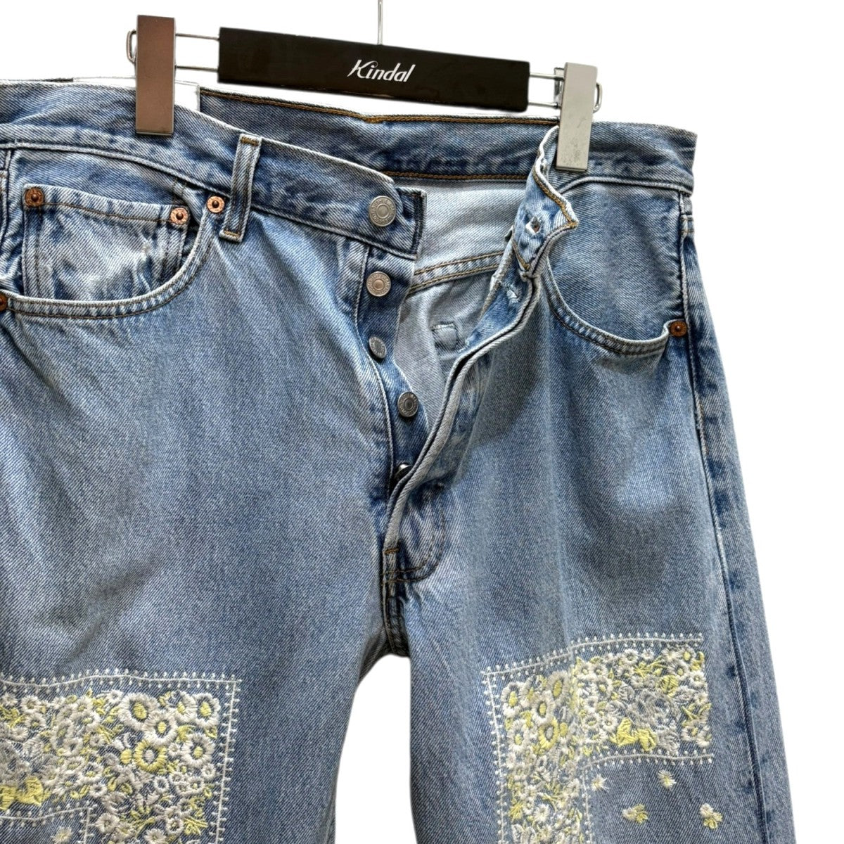 Bandana Embroidery Denim PantsデニムパンツN35-RE01