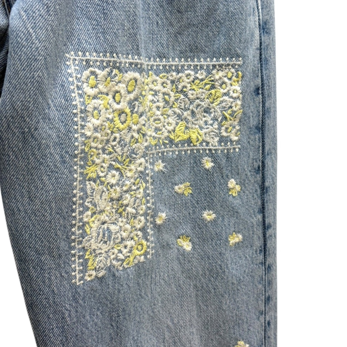 Bandana Embroidery Denim PantsデニムパンツN35-RE01