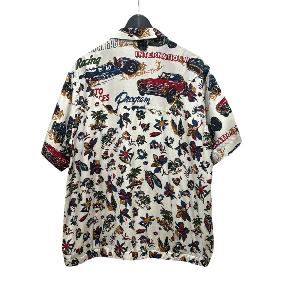 2025SS Car Race  Tropical Print Zip Shirt 半袖ジップシャツ　25-03652M