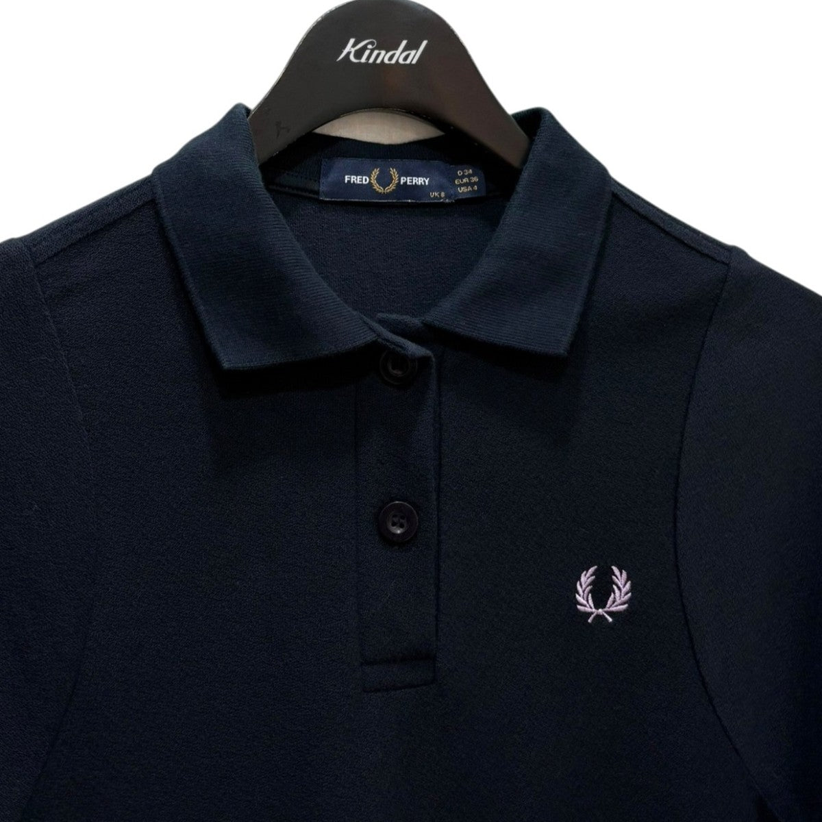 FRED PERRY ポロワンピ CREPE DRESS 古着・中古-3枚目のアイテム画像