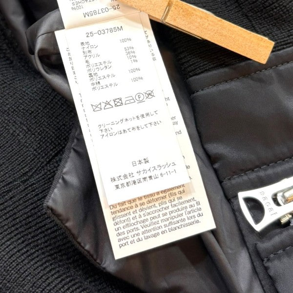sacai 25SS ドッキングブルゾン サイズ1 sacai（サカイ） sacai 25SS Doeskin Mix Jacketドッキングジャケット