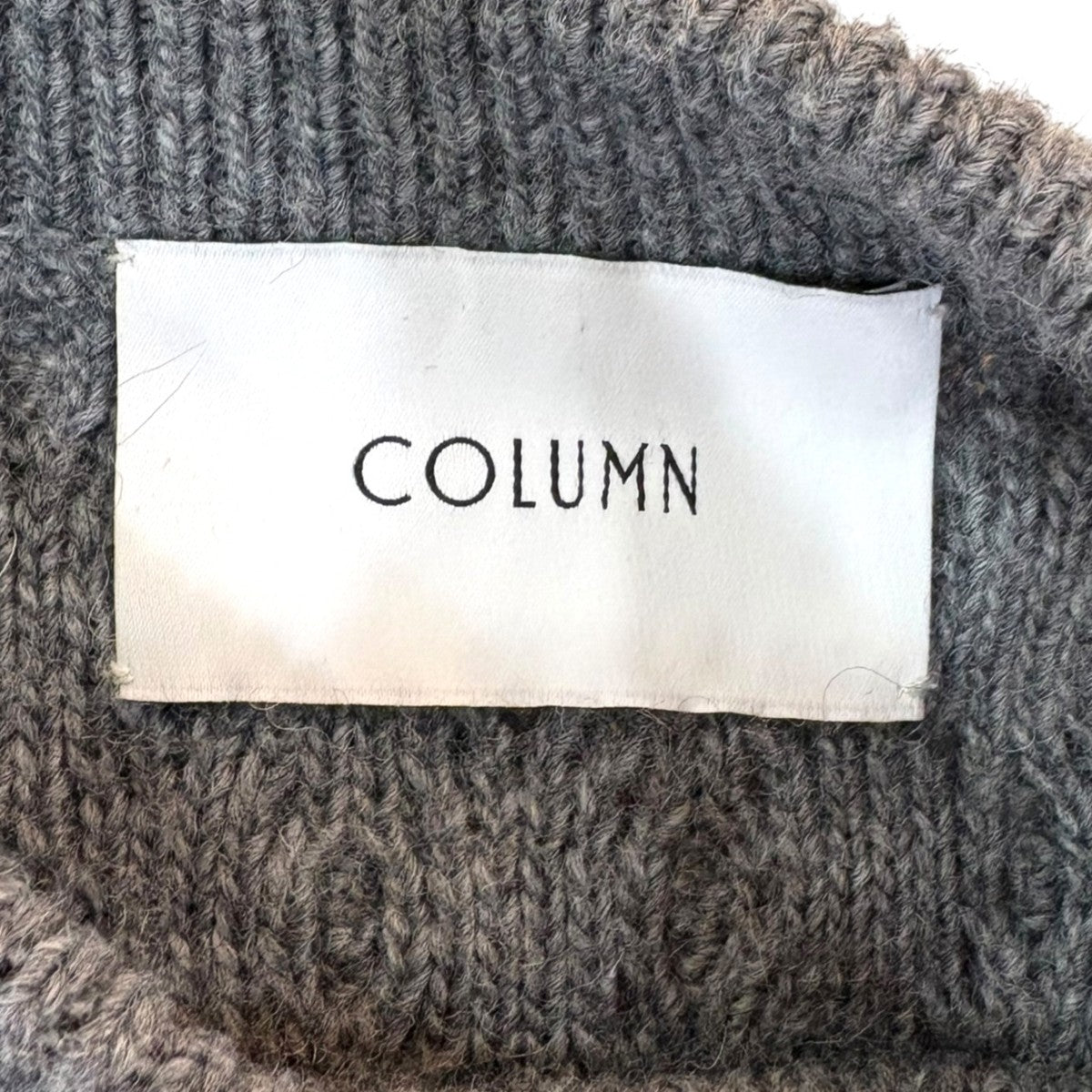 COLUMN アルパカ混フィッシャーマンニット12-230-12-080027 古着・中古-4枚目のアイテム画像