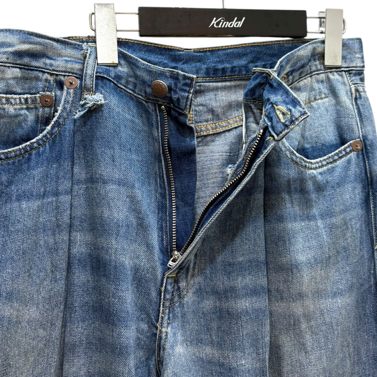 Damon Pleated Wide Leg リメイク風デニムパンツ R13W3147-D204A