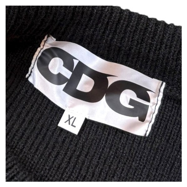 CDG(シーディージー) OUTSIDE SEAM LONG BACK PULLOVER ブラック