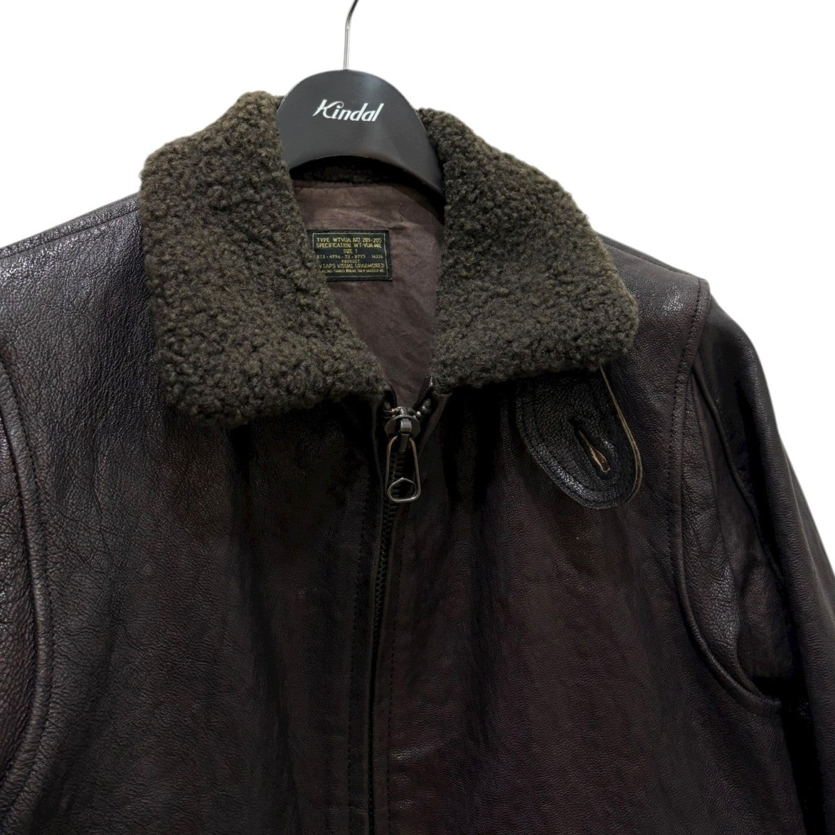 WTAPS G-1 レザーフライトジャケットレザージャケット132SPDT-JKM02 古着・中古-3枚目のアイテム画像