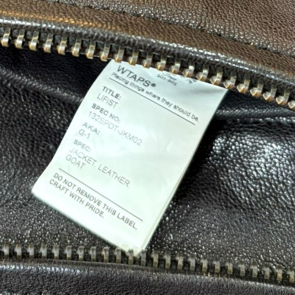 WTAPS G-1 レザーフライトジャケットレザージャケット132SPDT-JKM02 古着・中古-6枚目のアイテム画像