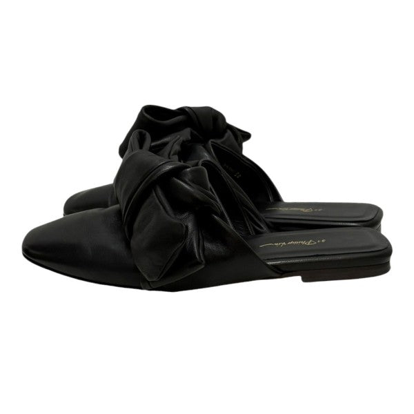 3．1 phillip lim ブラックリボンレザーミュール 古着・中古-4枚目のアイテム画像