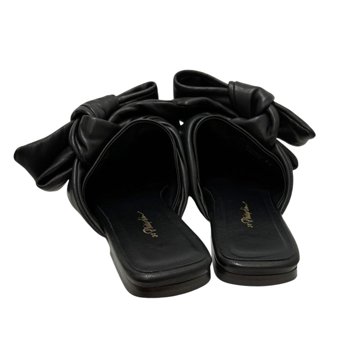 3．1 phillip lim ブラックリボンレザーミュール 古着・中古-5枚目のアイテム画像