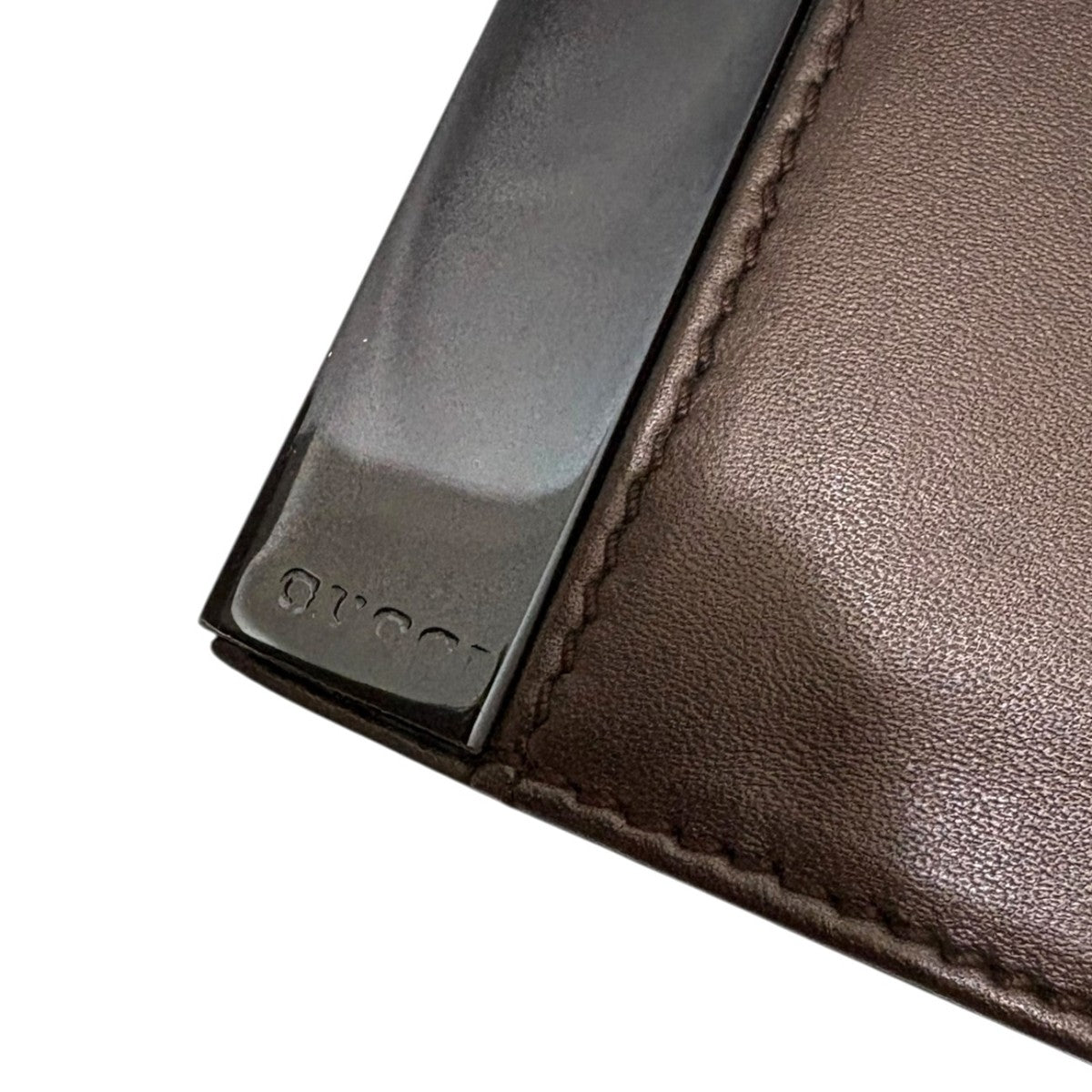 GUCCI レザーｘメタルミニクラッチケース 古着・中古-4枚目のアイテム画像