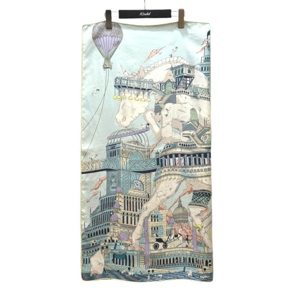 HERMES カレ90 Hippopolis Ugo Gattoni イポポリス スカーフ 古着・中古-1枚目のアイテム画像