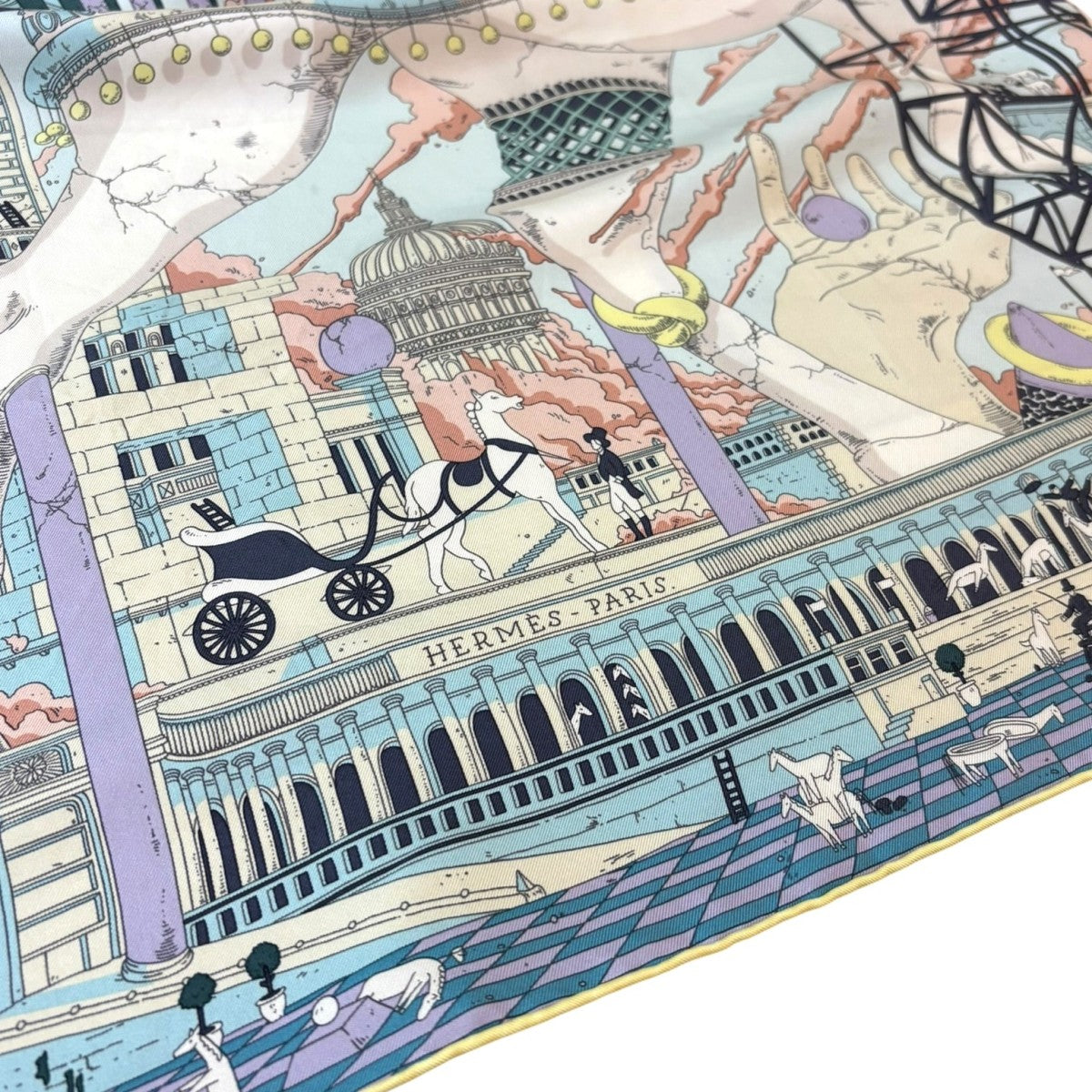 HERMES カレ90 Hippopolis Ugo Gattoni イポポリス スカーフ 古着・中古-4枚目のアイテム画像