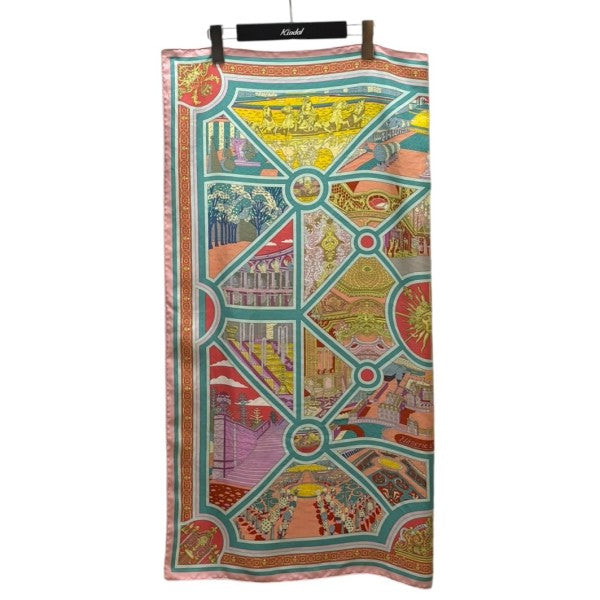 HERMES カレ90 Flaneriea Versailles ヴェルサイユの散歩 スカーフ 古着・中古-1枚目のアイテム画像
