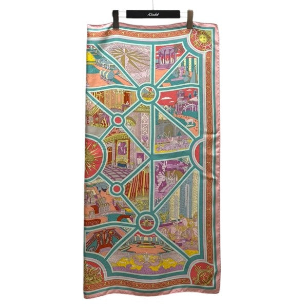 HERMES カレ90 Flaneriea Versailles ヴェルサイユの散歩 スカーフ 古着・中古-2枚目のアイテム画像