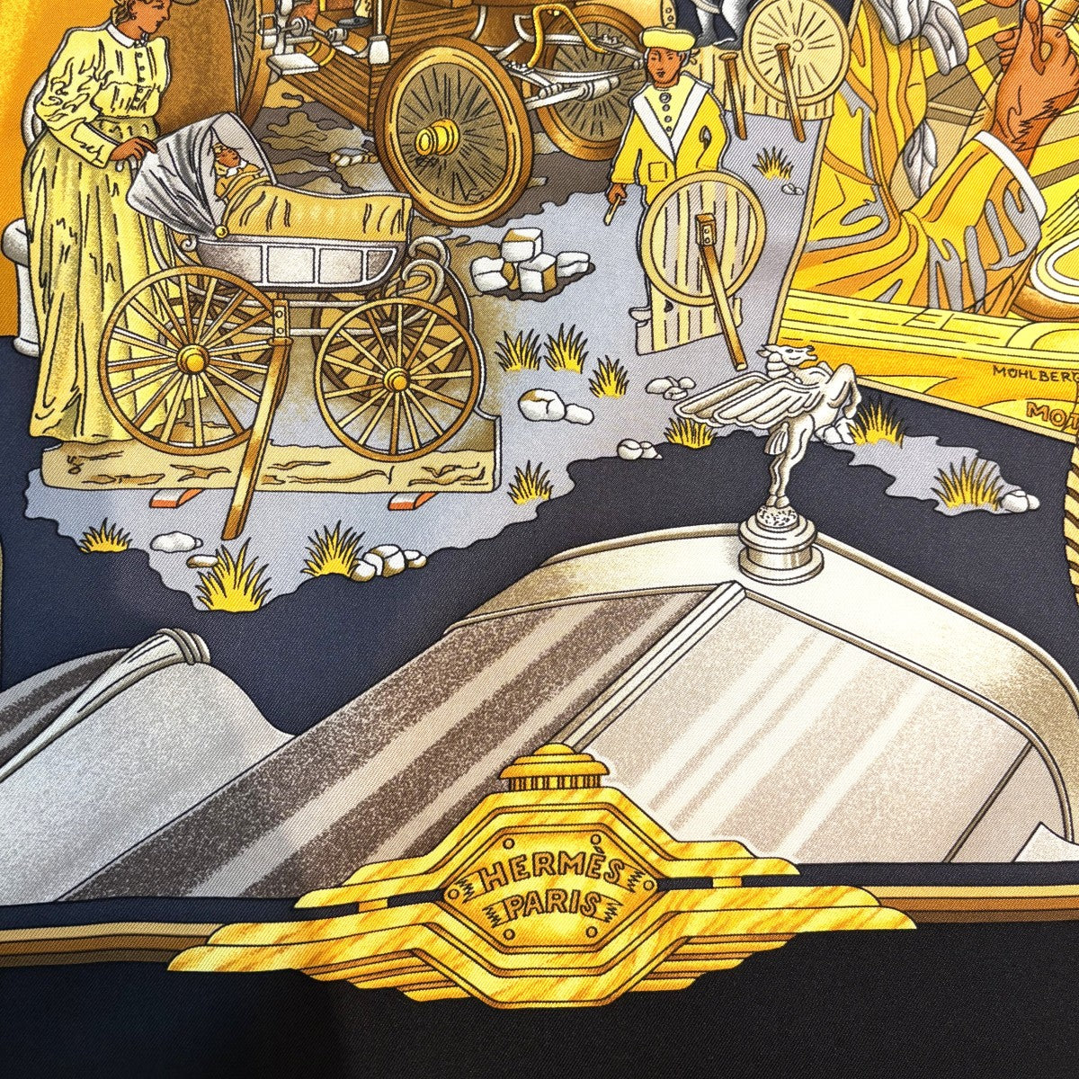 HERMES カレ90 Automoblie 古着・中古-3枚目のアイテム画像