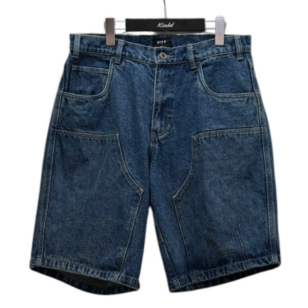 HUF CLASSIC H DOUBLE KNEE DENIM SHORT デニムショートパンツ SU25 PT00359 古着・中古-1枚目のアイテム画像