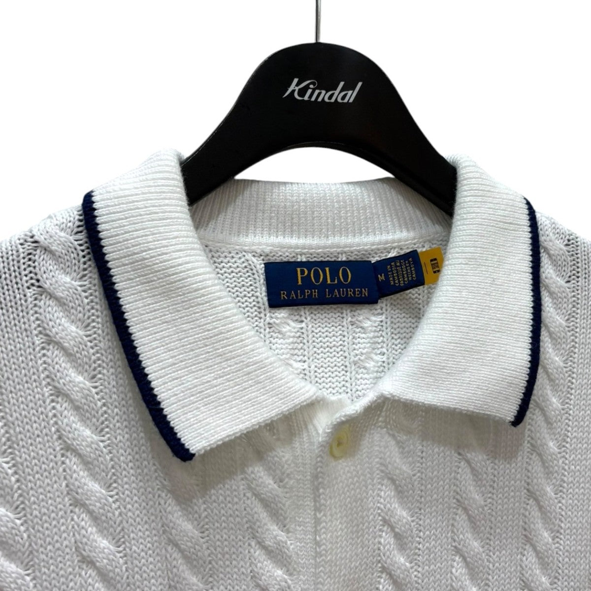 POLO RALPH LAUREN US オープン ケーブルニット コットンカーデ 古着・中古-3枚目のアイテム画像