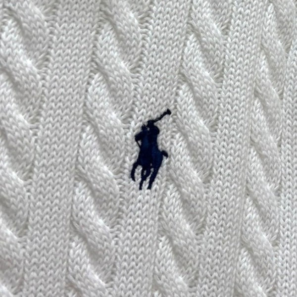 POLO RALPH LAUREN US オープン ケーブルニット コットンカーデ 古着・中古-5枚目のアイテム画像