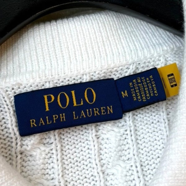 POLO RALPH LAUREN US オープン ケーブルニット コットンカーデ 古着・中古-6枚目のアイテム画像