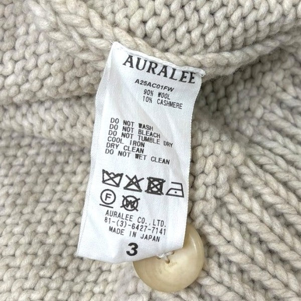 AURALEE(オーラリー) 2025AW WOOL CASHMERE FELTED KNIT CARDIGAN