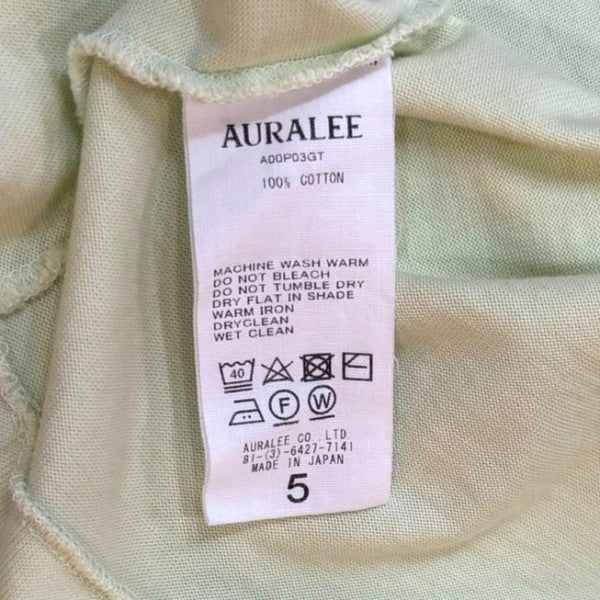 AURALEE 24AWLUSTER PLAITING HI NECK L S TEEA00P03GT 古着・中古-5枚目のアイテム画像