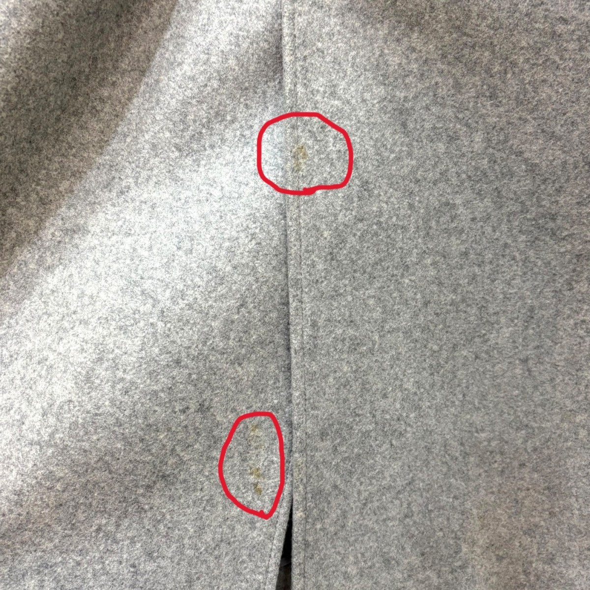 HYKE wool riders coat 172-17121 022 ノーカラーコート 古着・中古-7枚目のアイテム画像