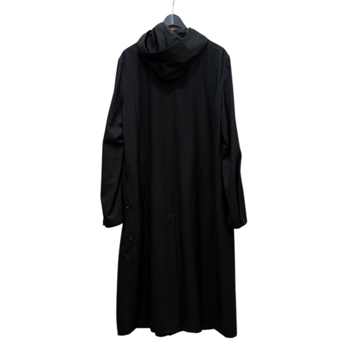 Y’S BANG ON! HOODED COAT WOOL TROPICALYK-C01-158 古着・中古-2枚目のアイテム画像