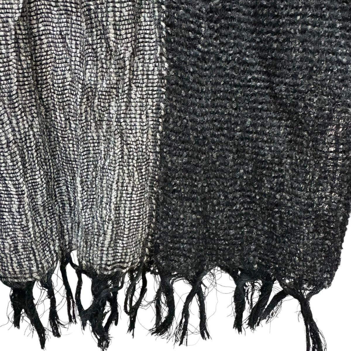 ISSEY MIYAKE MEN(イッセイミヤケメン) シワ加工ストール グレーx