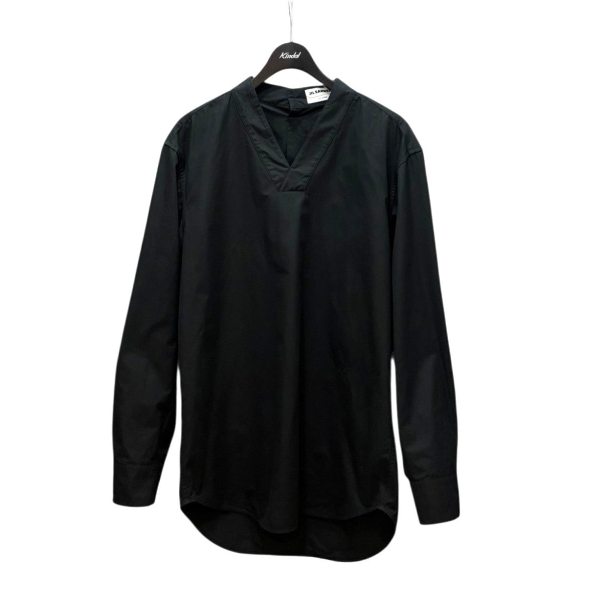 JIL SANDER Vネックロゴ刺繍プルオーバーシャツ Saturday P．M． シャツ J24DL0013 J45002 古着・中古-1枚目のアイテム画像