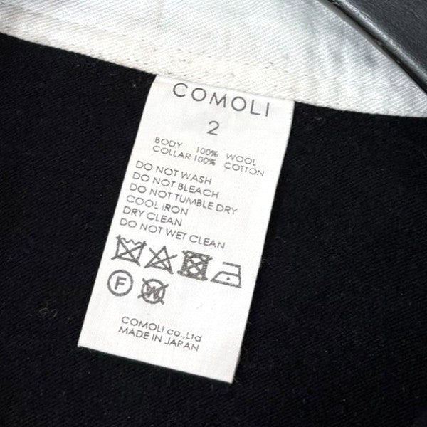 COMOLI(コモリ) ウール ラグビーシャツW03-05012 W03-05012 ブラック