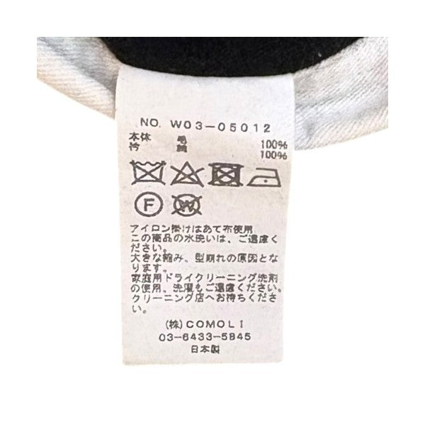 COMOLI(コモリ) ウール ラグビーシャツW03-05012 W03-05012 ブラック