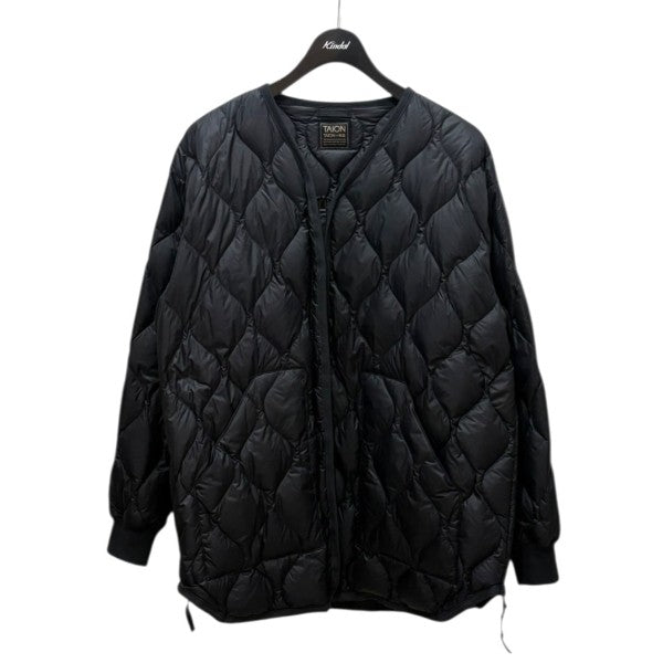 FRAMeWORK×TAION 別注フードビブス付ダウンダウンジャケット ブラック