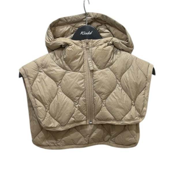 FRAMeWORK×TAION 別注フードビブス付ダウンダウンジャケット ベージュ