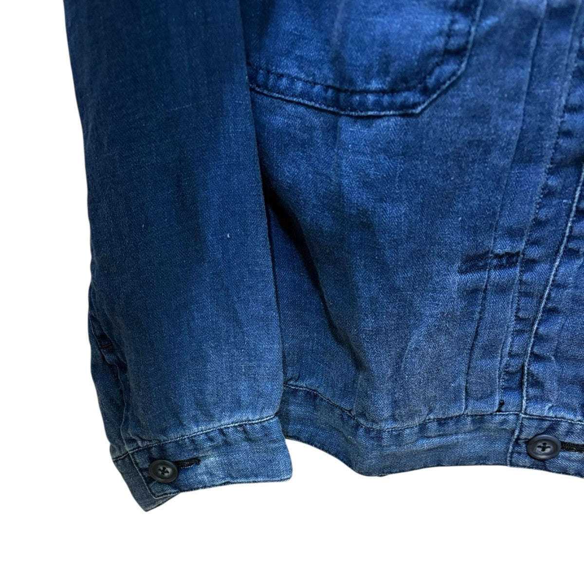Porter Classic INDIGO LINEN SHORT JACKET BLUEPC021331100400002 古着・中古-5枚目のアイテム画像
